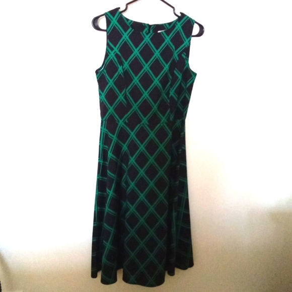 New Light Fashion Plaid Fit & Flare Dress - Picture 1 of 8